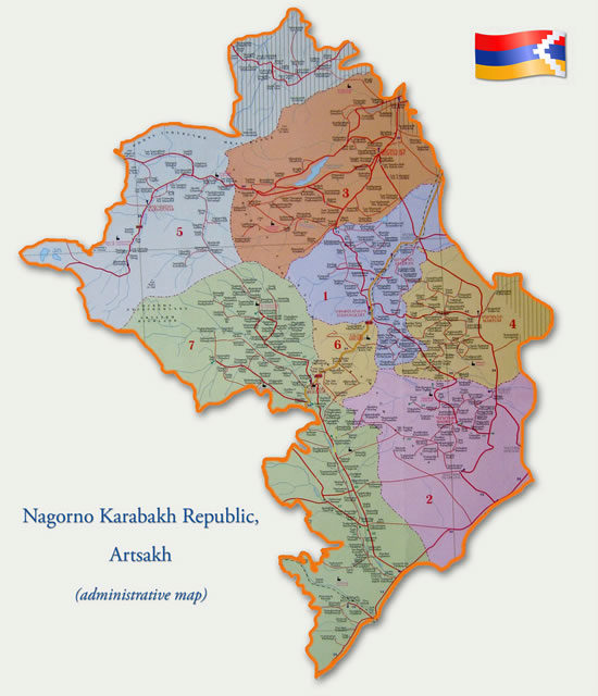 Nagorno Karabakh Republic - administrative map