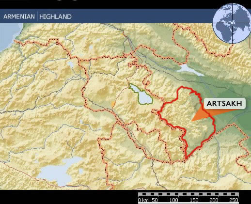 Nagorno Karabakh (Artsakh) - Map