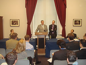 Ambassador Vladimir Matic speaks at the Congressional Briefing on 2007 NKR Presidential Election.